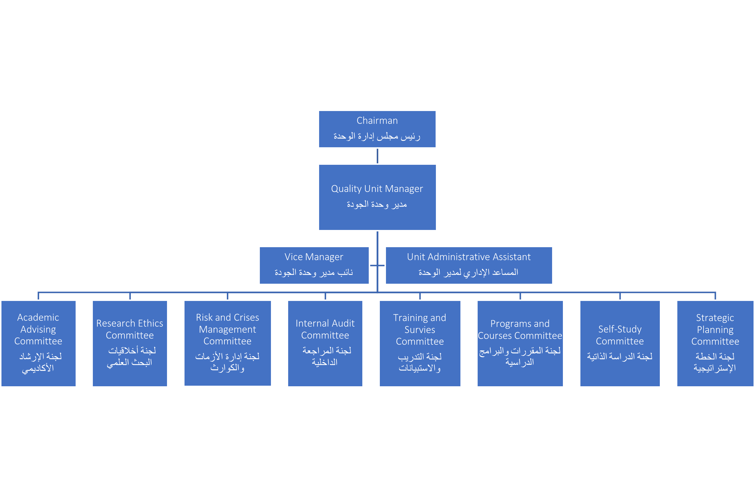 Organizational structure of the unit